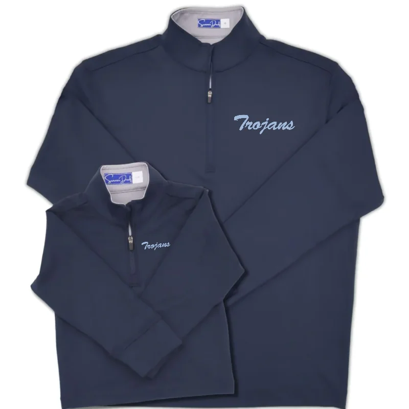 Relaxed Luxury Soft Style Navy Performance Pullover
