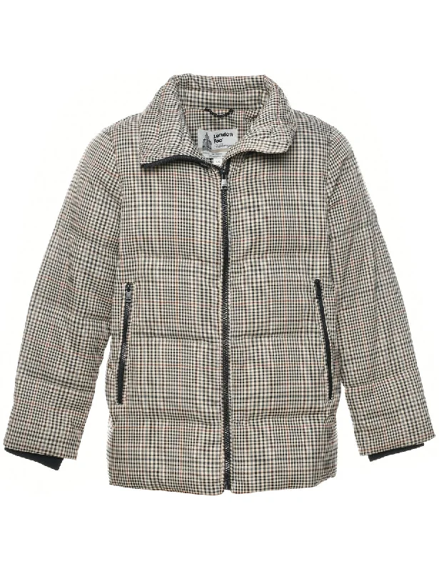 Street Classic Polished Chic London Fog Puffer Jacket - L