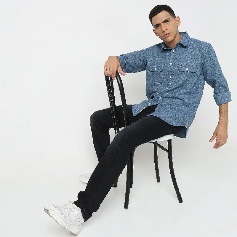 Regular Fit Solid Shirt