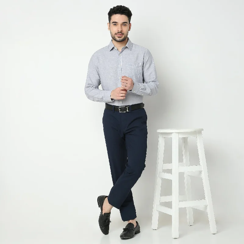 Linen Rich - Regular Fit Solid Shirt