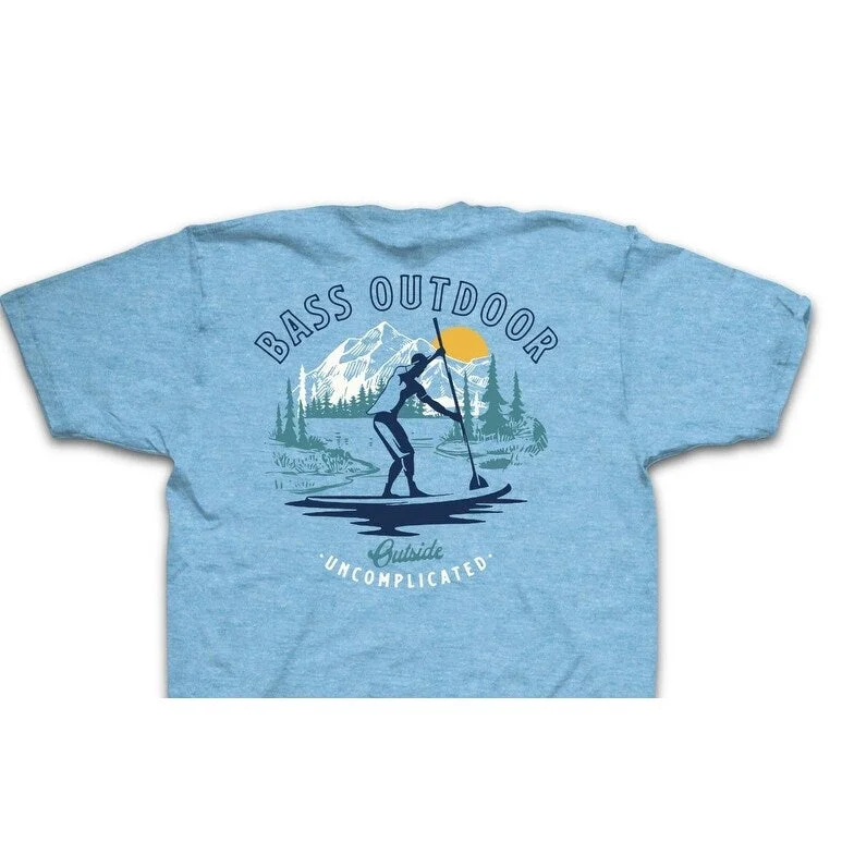 Bass Outdoor Men's Paddled T-Shirt Blue Size Small