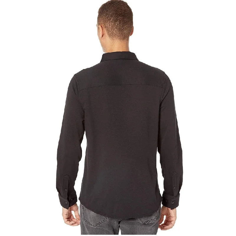 Calvin Klein Liquid Touch Knit Shirt -Black Size Small