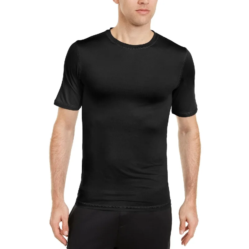 Club Room Men's Short Sleeve Rash Guard Shirt Black Size Xx Large