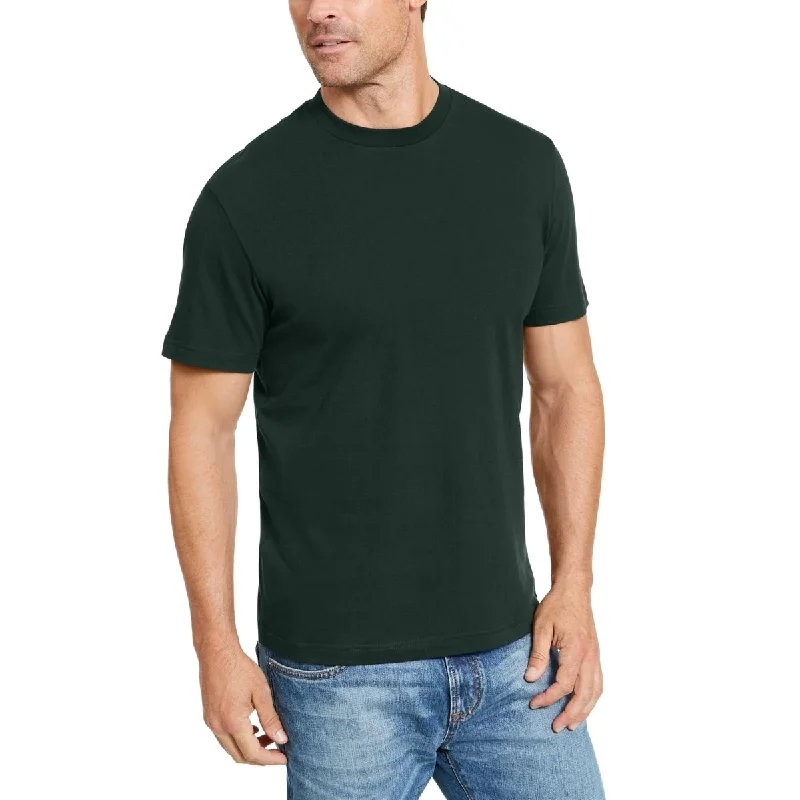 Club Room Men's Solid Crewneck T Shirt Green Size XX-Large