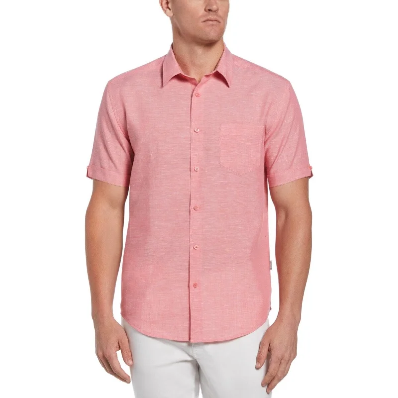 Cubavera Men's Tanner Travel Shirt Pink Size XX-Large