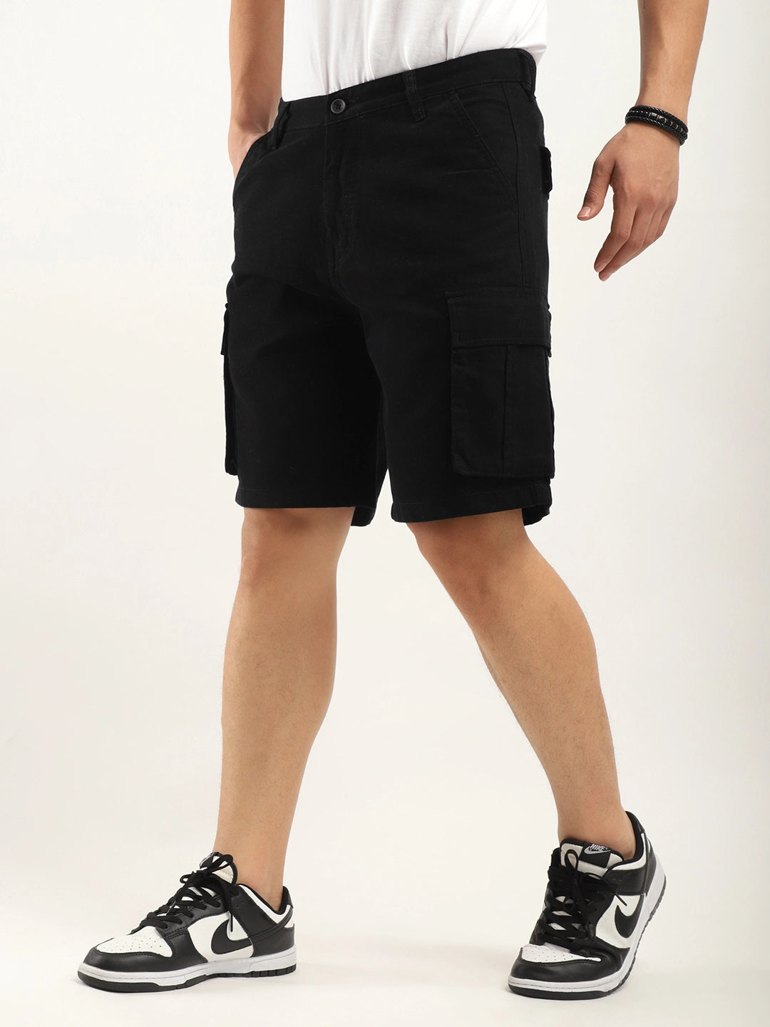 Fusion Black  Cotton Shorts