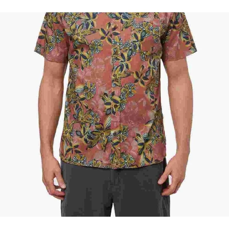 Jack O'neill Men's Hawaiian Dreams Short Sleeve Shirt Brown Size X-Large