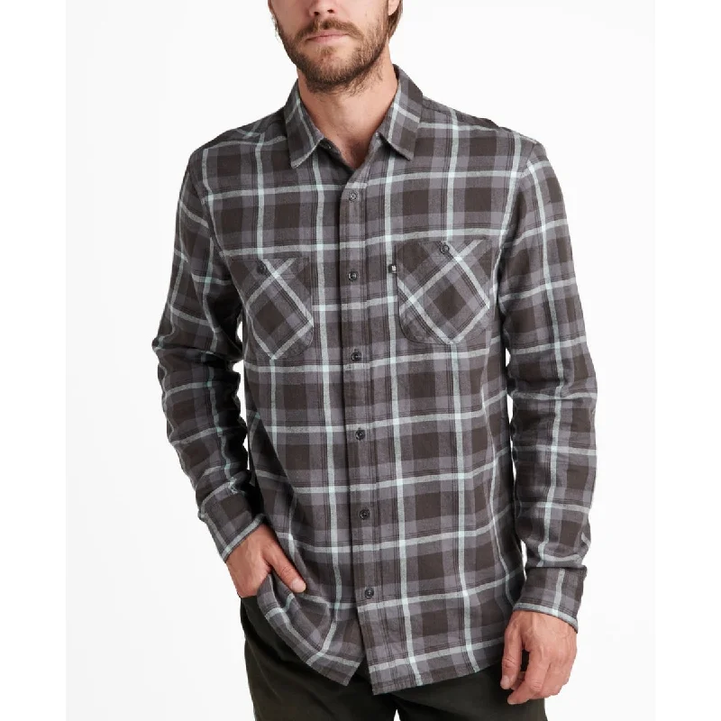 Junk Food Men's Mako Long Sleeve Plaid Shirt Black Size M