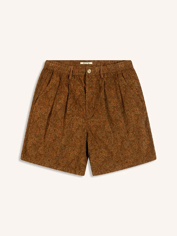 Mhor Short in Rust Japanese Paisley