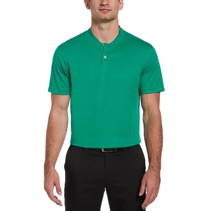 Pga Tour Men's Edge Collar Polo Shirt Green Size Small