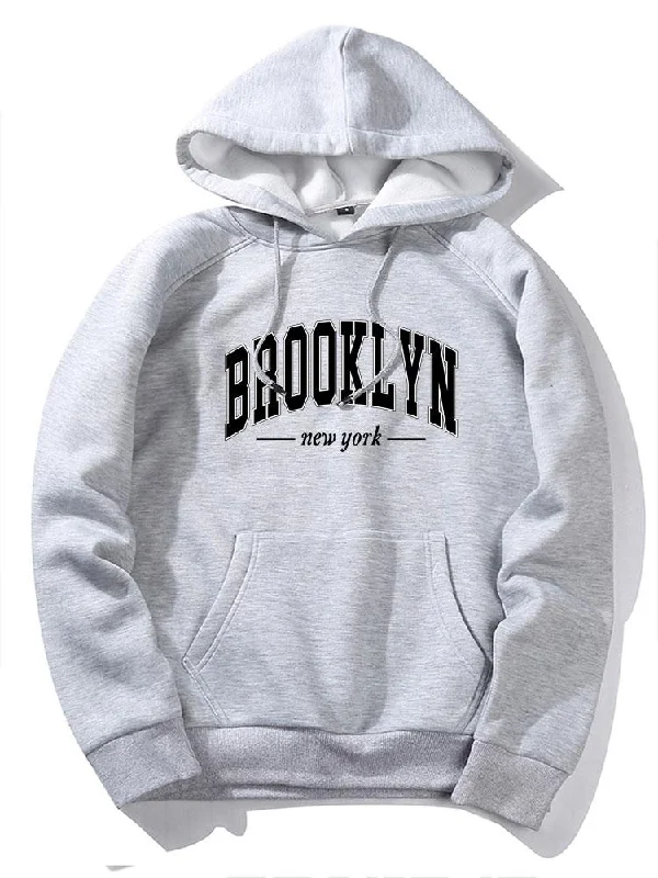 Brooklyn Letter Print Hoodie