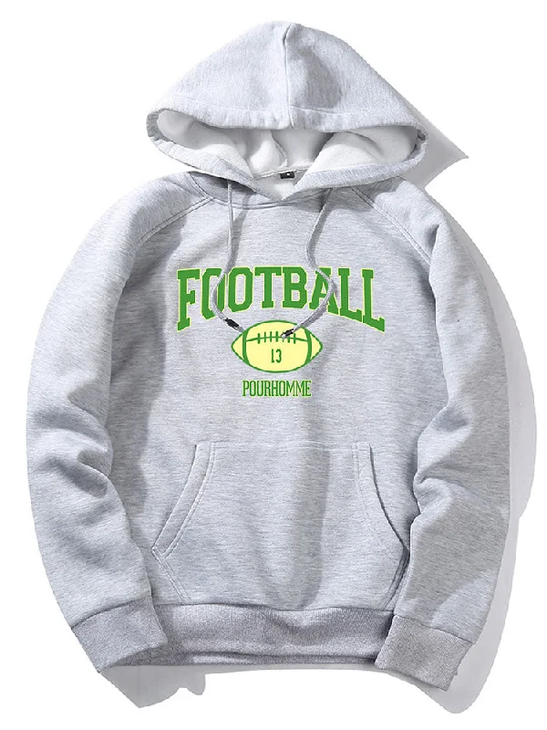 Football Print Hoodie