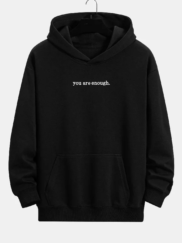 Slogan Print Relax Fit Hoodie