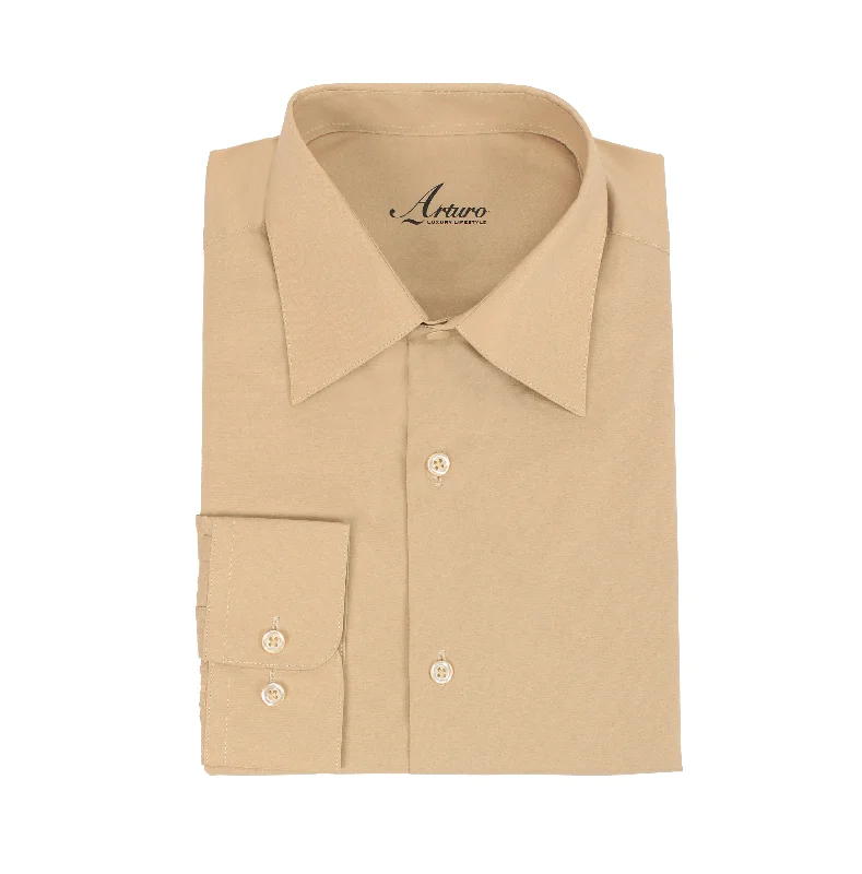 Arturo 100 Modern Fit Dress Shirt Tan