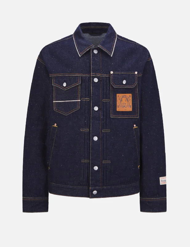 Brushstroke Daicock Discharged Denim Jacket