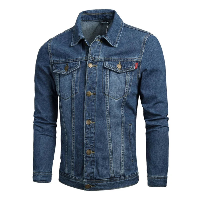 Casual Slim Denim Jacket Jean Jacket Coat For Men