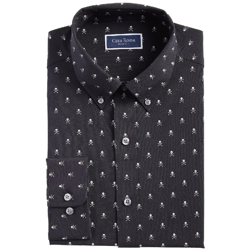 Club Room Mens Slim Fit  Button-Down Shirt