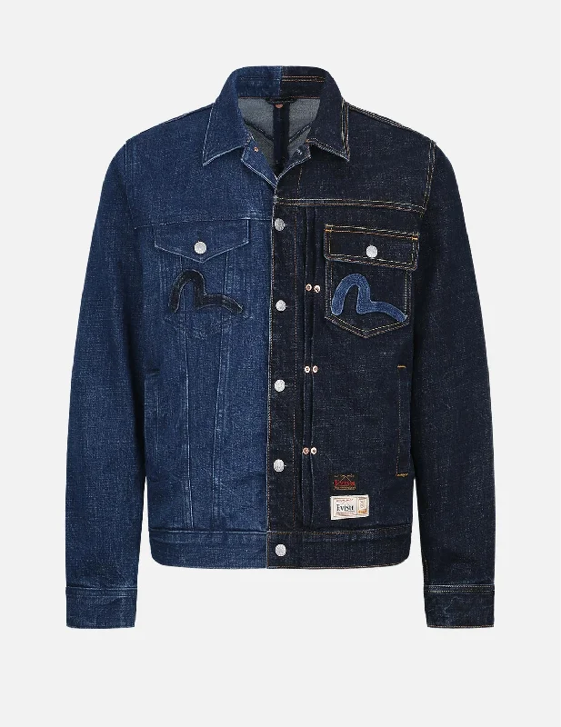 Daicock Inserted 2-Tone Denim Jacket