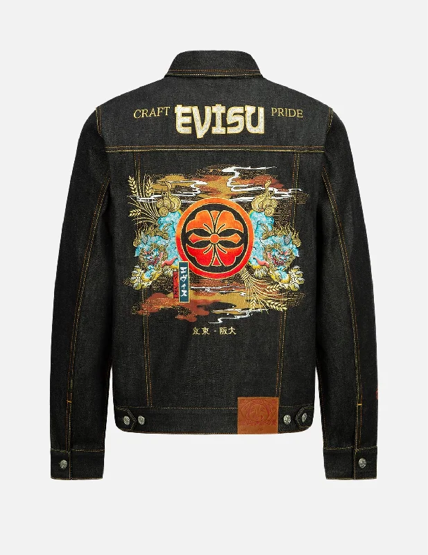 Komainu Duo Embroidered Denim Jacket