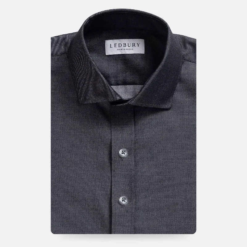 The Charcoal Sanders Non Iron Fine Twill Custom Shirt