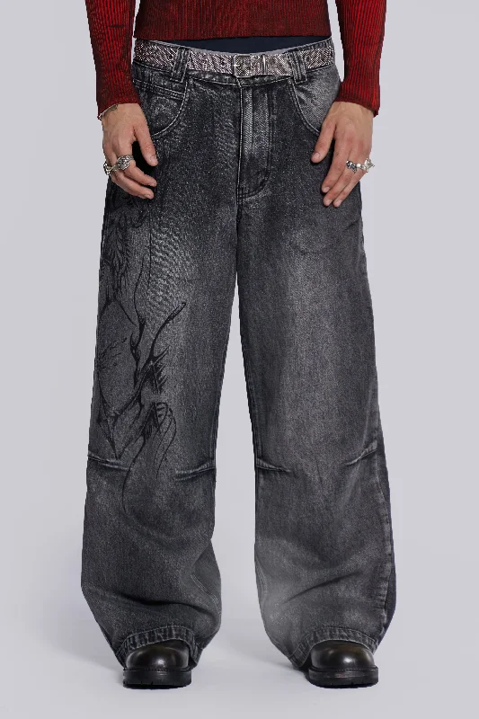 Black Decal Colossus Jeans