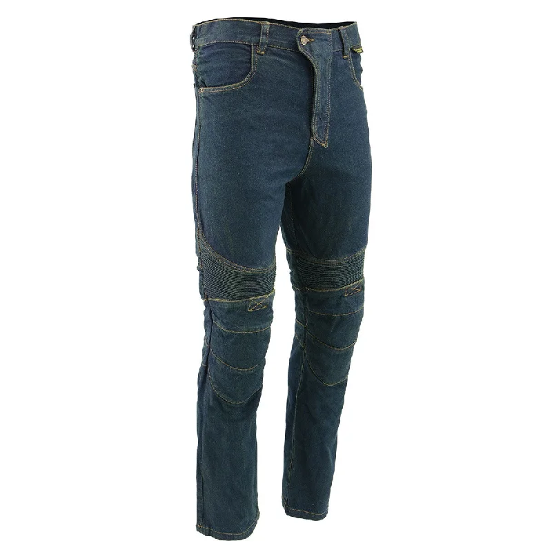 Men’s XS2822 Blue Denim Motorcycle Pants with CE Approved Armor