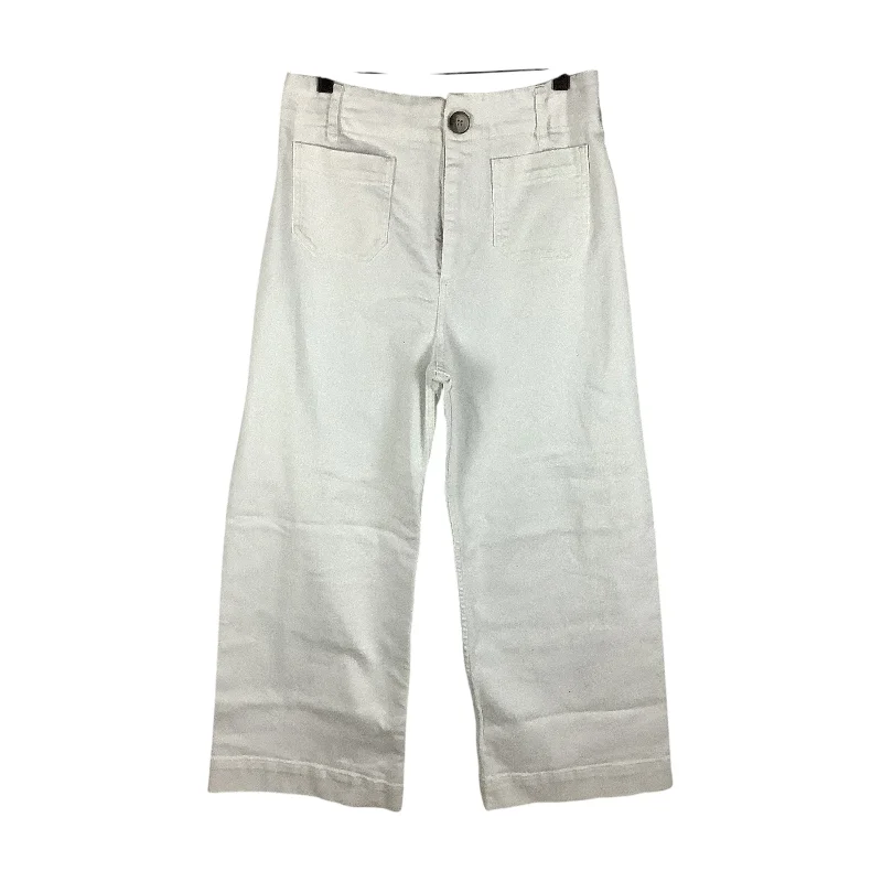 Pants Cropped By Maeve In White Denim, Size: 6