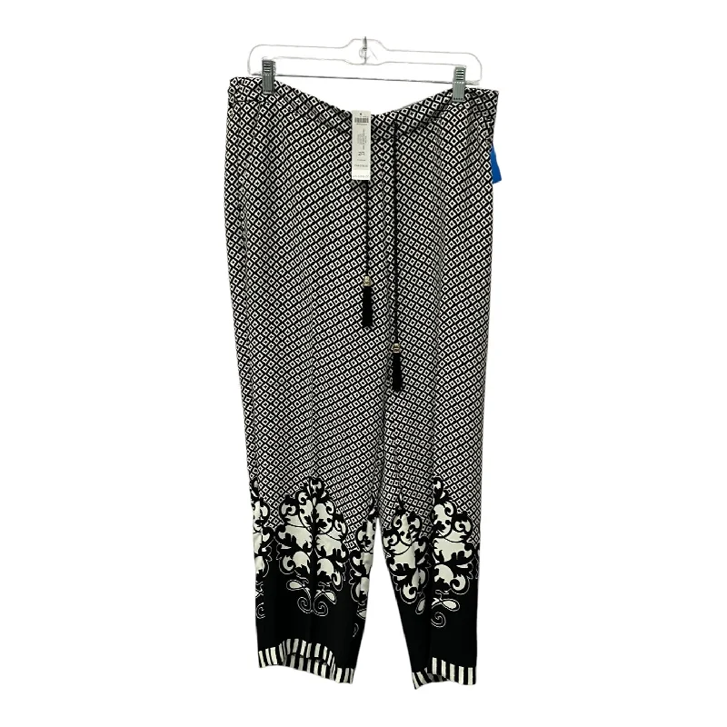 Pants Lounge By Chicos In Black & White, Size:L