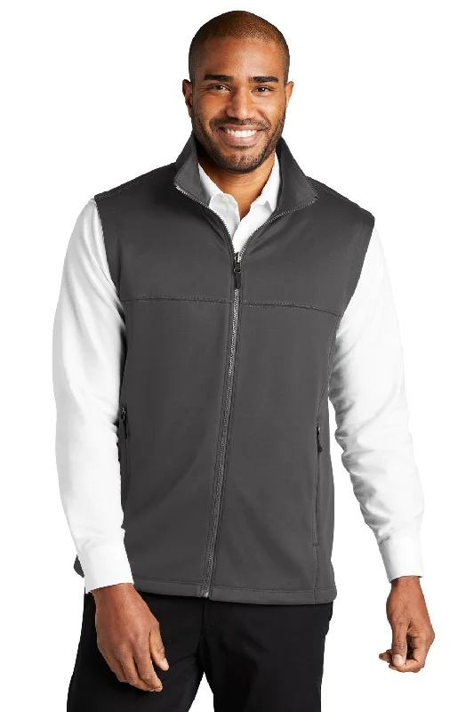 Port Authority Mens Collective Smooth Fleece Full Zip Vest - Graphite Grey