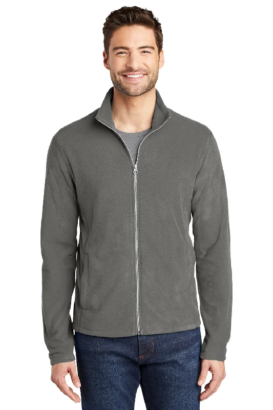 Port Authority Mens Microfleece Pill Resistant Full Zip Jacket - Pearl Grey