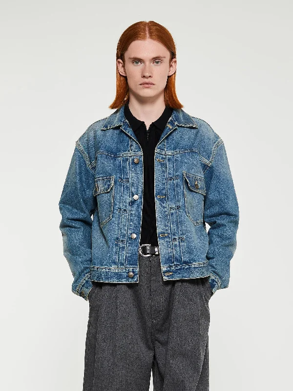 Denim Jacket in Medium Blue Denim