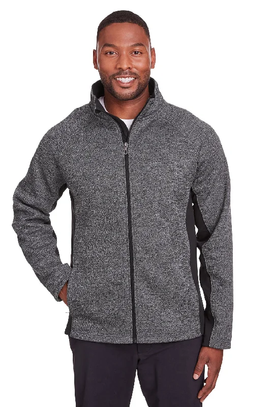 Spyder Mens Constant Full Zip Sweater Fleece Jacket - Heather Black/Black