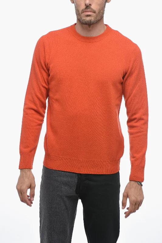 Altea Crew Neck LUNETTA Virgin Wool Sweater with Contrasting Patch