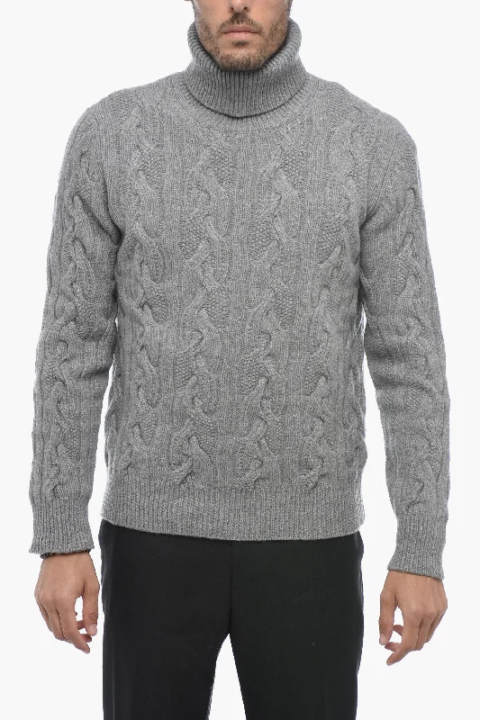 Altea Turtleneck TRECCIA Virgin Wool Sweater