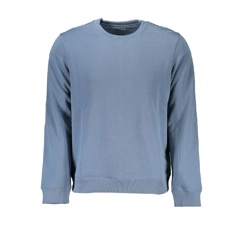 Calvin Klein Sleek Blue Crew Neck Sporty Men's Sweatshirt