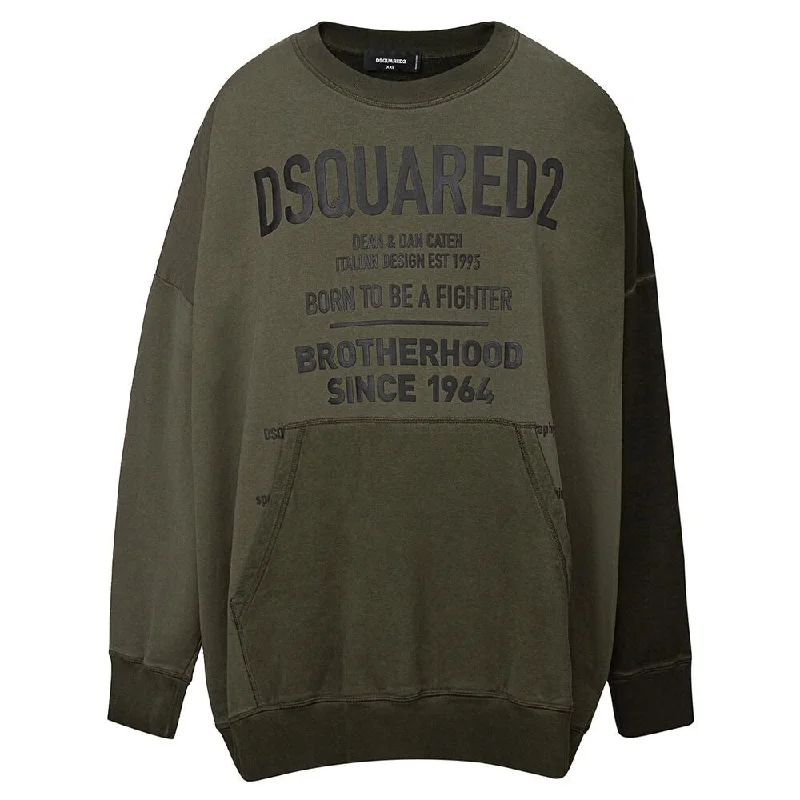 Dsquared² Green Cotton Men's Sweater