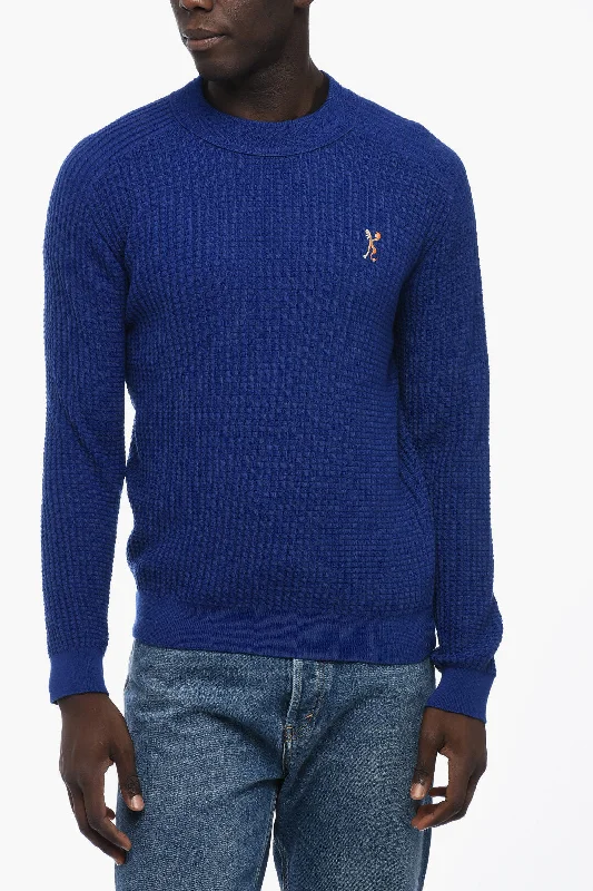 Kiko Kostadinov Virgin Wool and Nylon Crew-neck Sweater