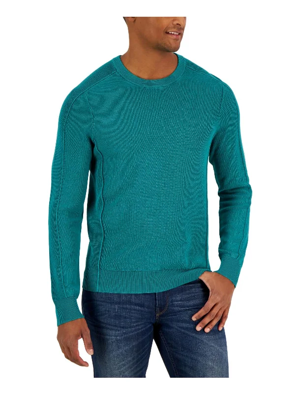 Mens Knit Long Sleeves Pullover Sweater