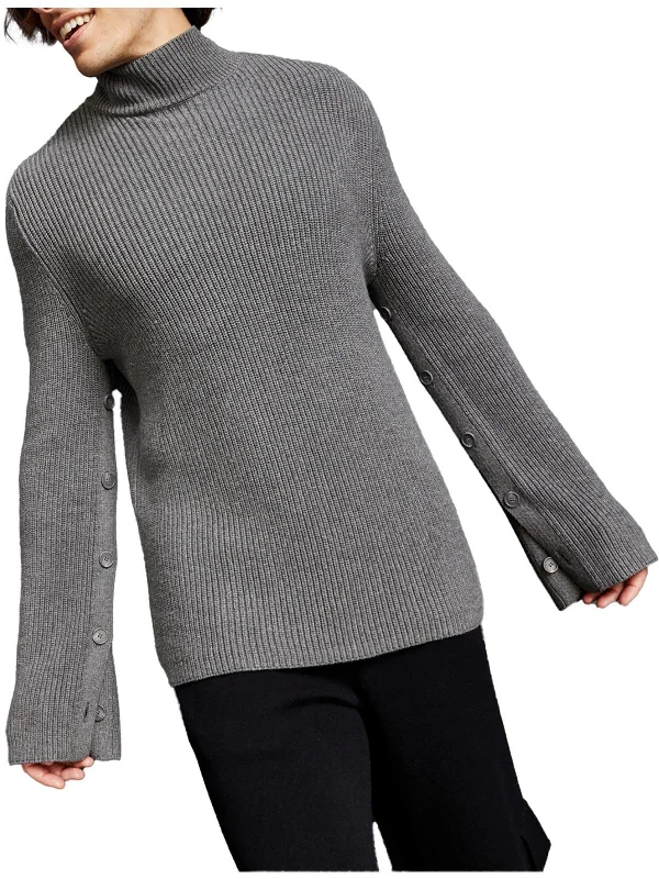 Mens Knit Ribbed Pullover Sweater