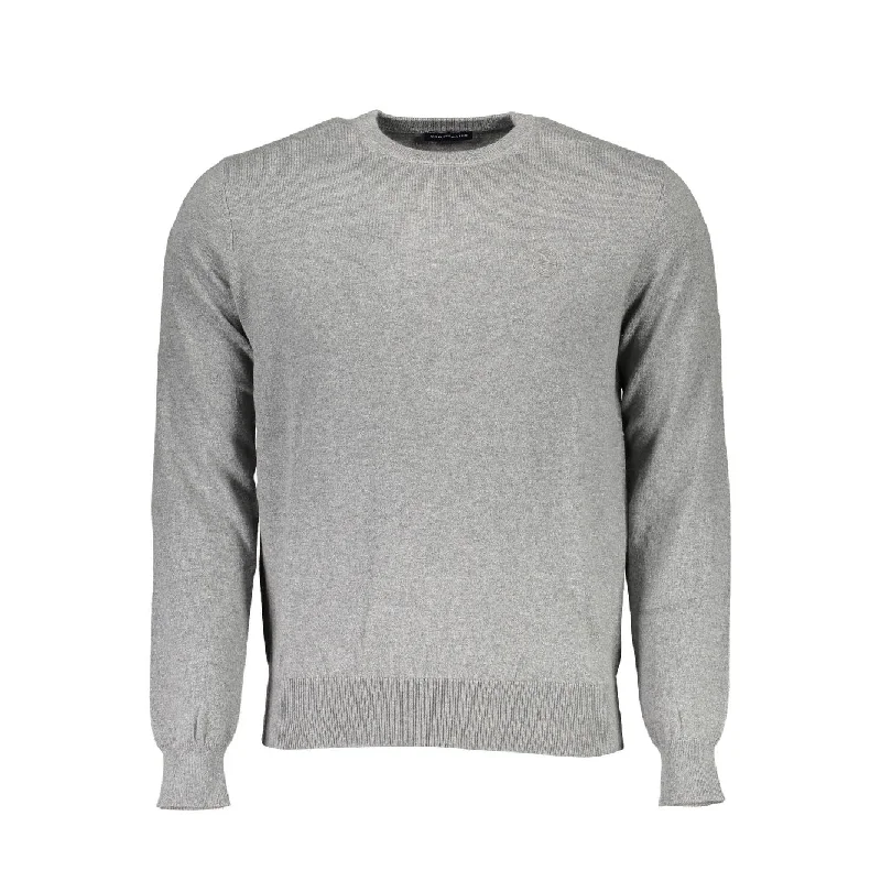 North Sails Gray Cotton Men Men's Sweater