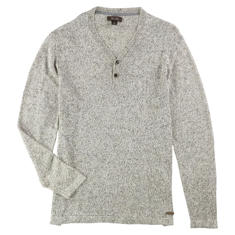 Tasso Elba Mens Marled Linen Pullover Sweater