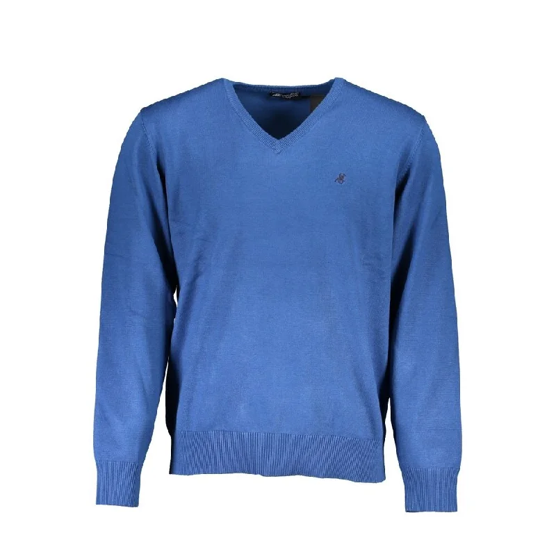 U.S. Grand Polo Blue Nylon Men's Sweater