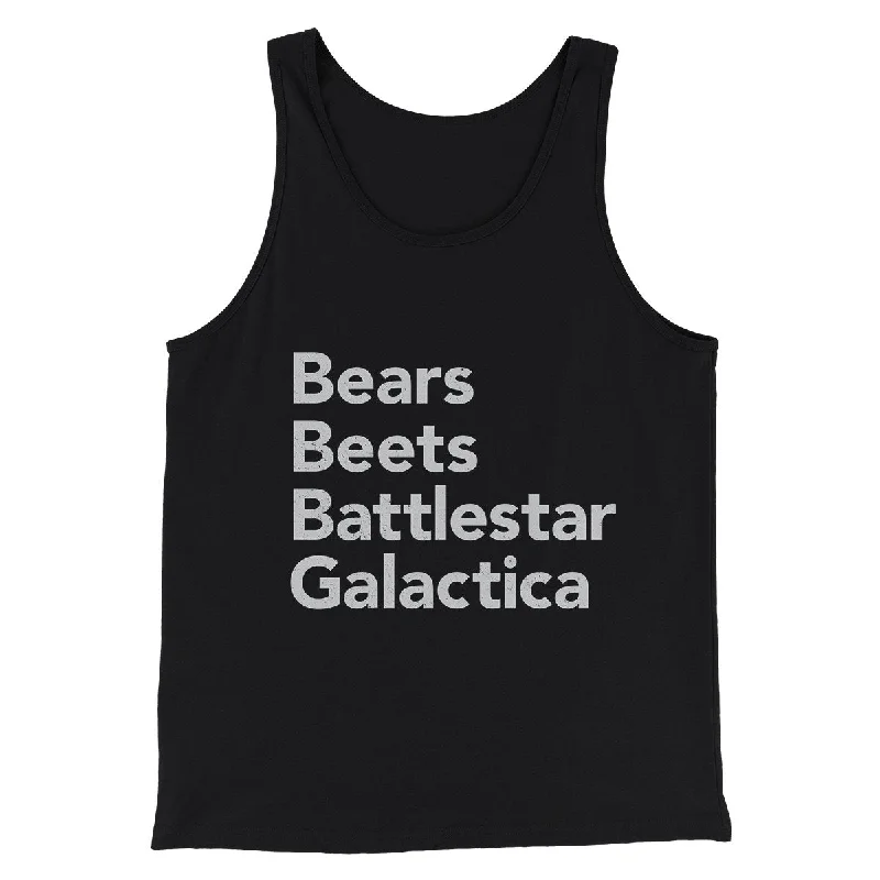 Bears, Beets, Battlestar Galactica Men/Unisex Tank Top