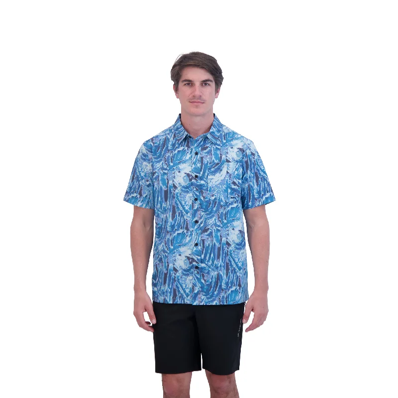 Dakine Aloha Button Down Short Sleeve Shirt - Hanna Blue Print