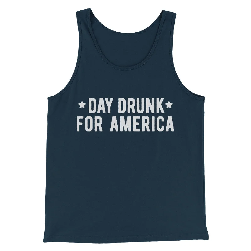 Day Drunk For America Men/Unisex Tank Top