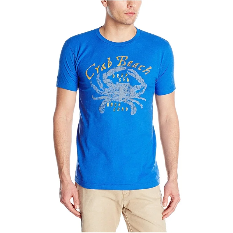 G.H. Bass & Co. Mens Crab Beach Graphic T-Shirt, Blue, Small