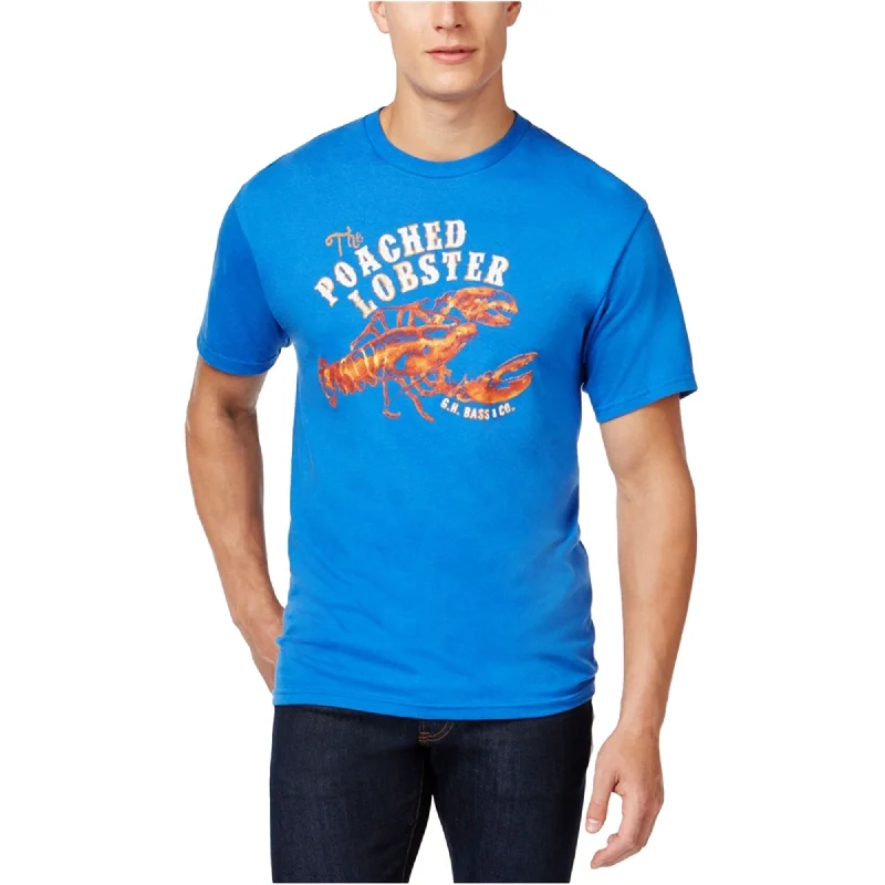 G.H. Bass & Co. Mens Poached Lobster Graphic T-Shirt, Blue, Small