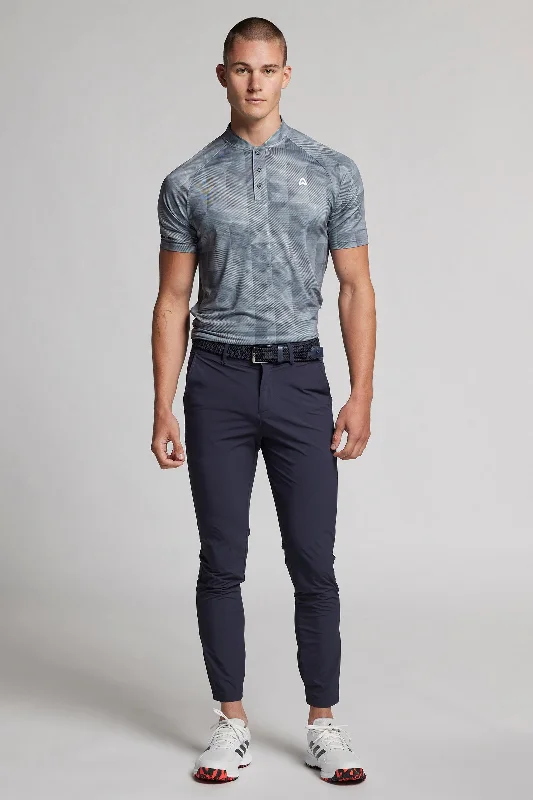 Geo Print Polo - Driver Grey