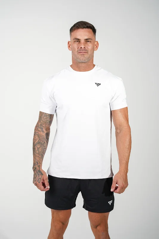 KTP MEN'S HI TECH DRY FIT TEE - WHITE