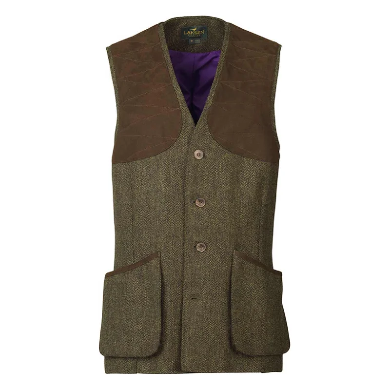 Laksen Kirkton Herringbone Tweed Leith Shooting Vest